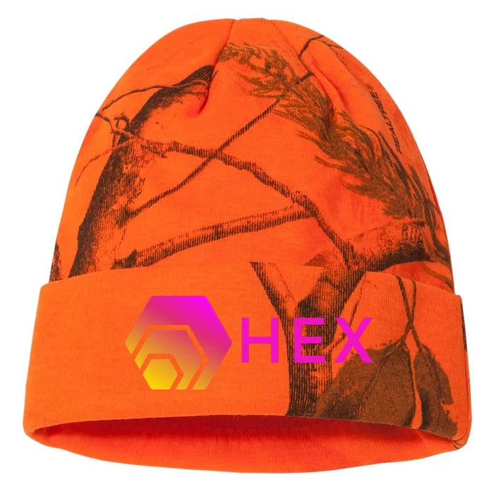 Hex Logo, Hex DeFi, Hex Blockchain, Hex Network, Hex Crypto Kati - 12in Camo Beanie