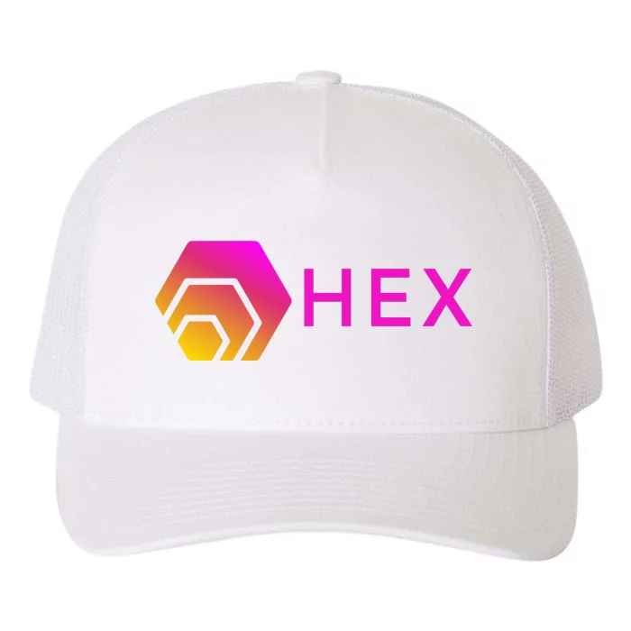 Hex Logo, Hex DeFi, Hex Blockchain, Hex Network, Hex Crypto Yupoong Adult 5-Panel Trucker Hat