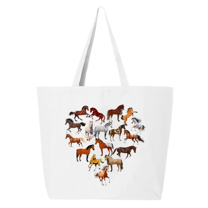 Horse Love Heart Equestrian Horse Rider Lovers 25L Jumbo Tote