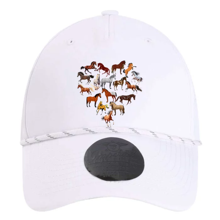 Horse Love Heart Equestrian Horse Rider Lovers Performance The Dyno Cap