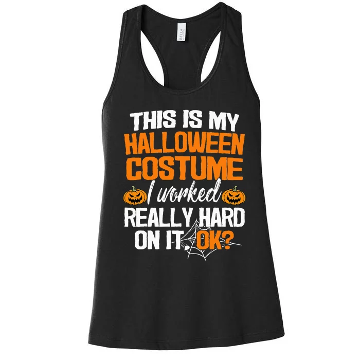 Hilarious LastMinute Halloween Costume Idea Women's Racerback Tank