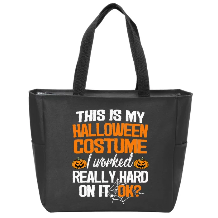 Hilarious LastMinute Halloween Costume Idea Zip Tote Bag