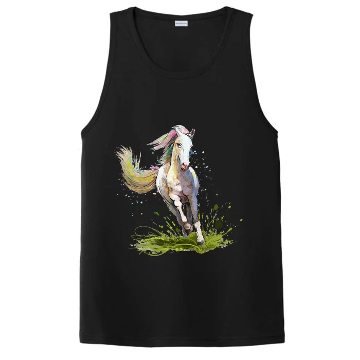 Horse Lover Horseback Riding Equestrian Horse Performance Tank