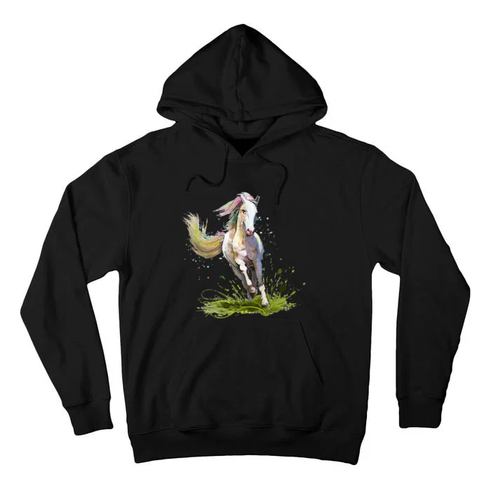 Horse Lover Horseback Riding Equestrian Horse Tall Hoodie