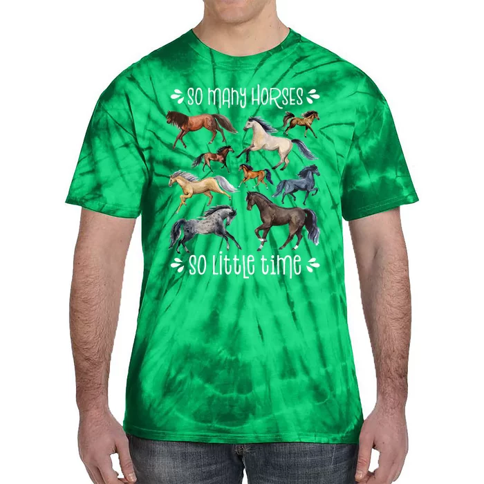 Horse Lover Horseback Riding Equestrian Horse Tie-Dye T-Shirt