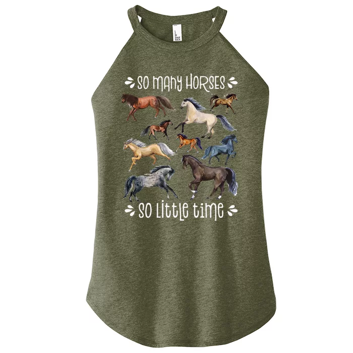 Horse Lover Horseback Riding Equestrian Horse Women’s Perfect Tri Rocker Tank