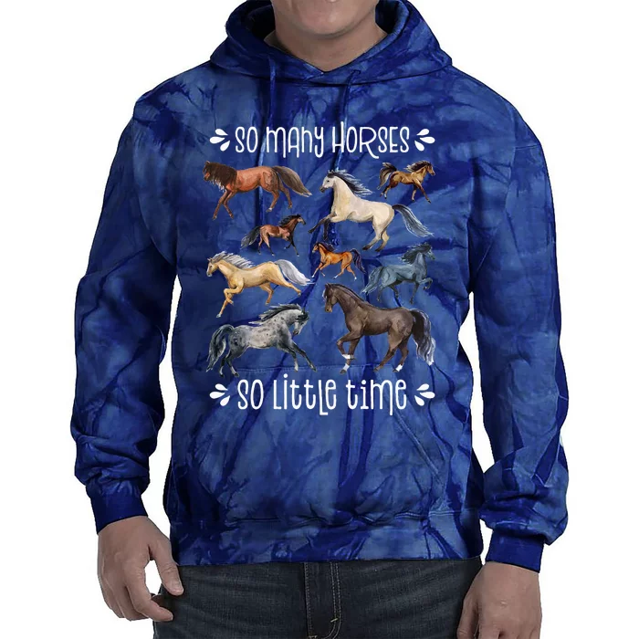 Horse Lover Horseback Riding Equestrian Horse Tie Dye Hoodie