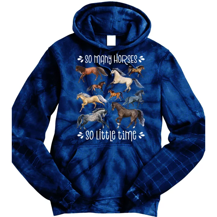 Horse Lover Horseback Riding Equestrian Horse Tie Dye Hoodie