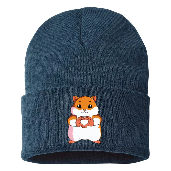 Hamster Lover Hammy Women Girl Sustainable Knit Beanie