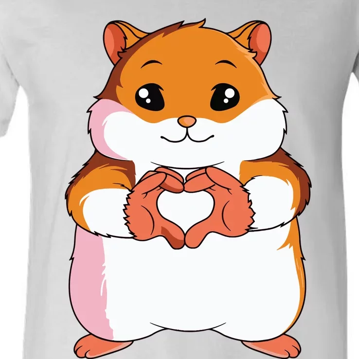 Hamster Lover Hammy Women Girl V-Neck T-Shirt