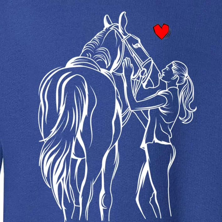 Horse Lover Horseback Riding Cute Gift Toddler Sweatshirt