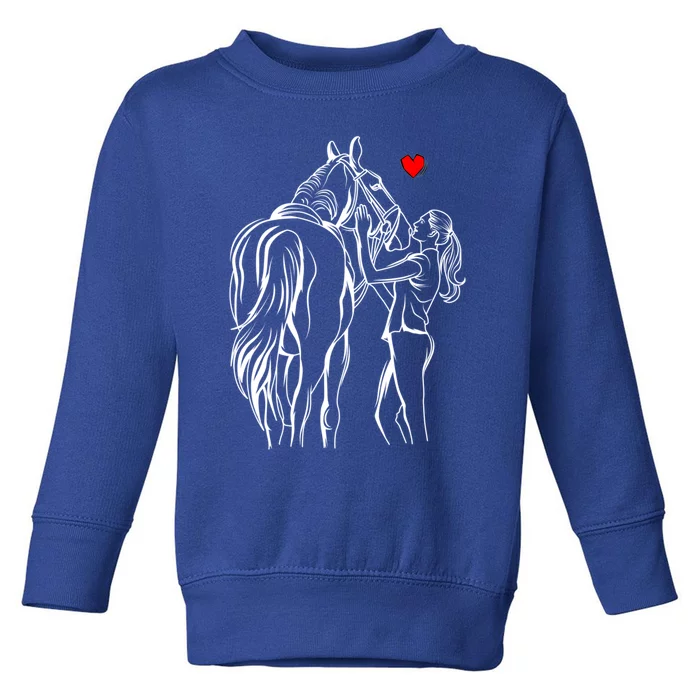 Horse Lover Horseback Riding Cute Gift Toddler Sweatshirt