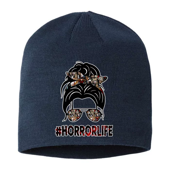 Horror Life Halloween Lover Hair Bun 8 1/2in Sustainable Knit Beanie