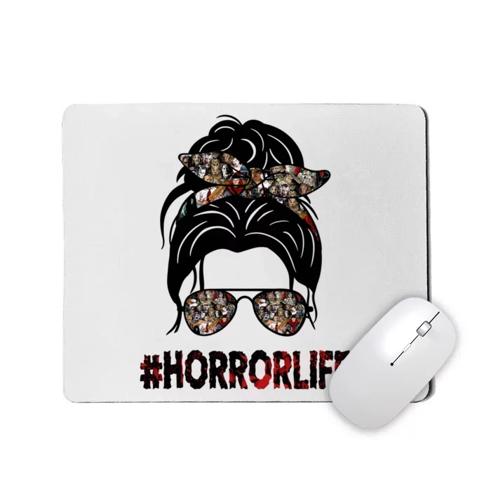 Horror Life Halloween Lover Hair Bun Mousepad