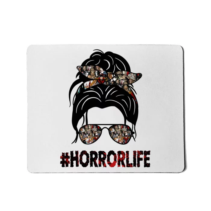 Horror Life Halloween Lover Hair Bun Mousepad