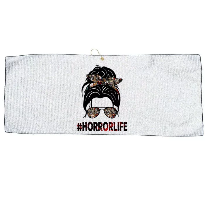 Horror Life Halloween Lover Hair Bun Large Microfiber Waffle Golf Towel