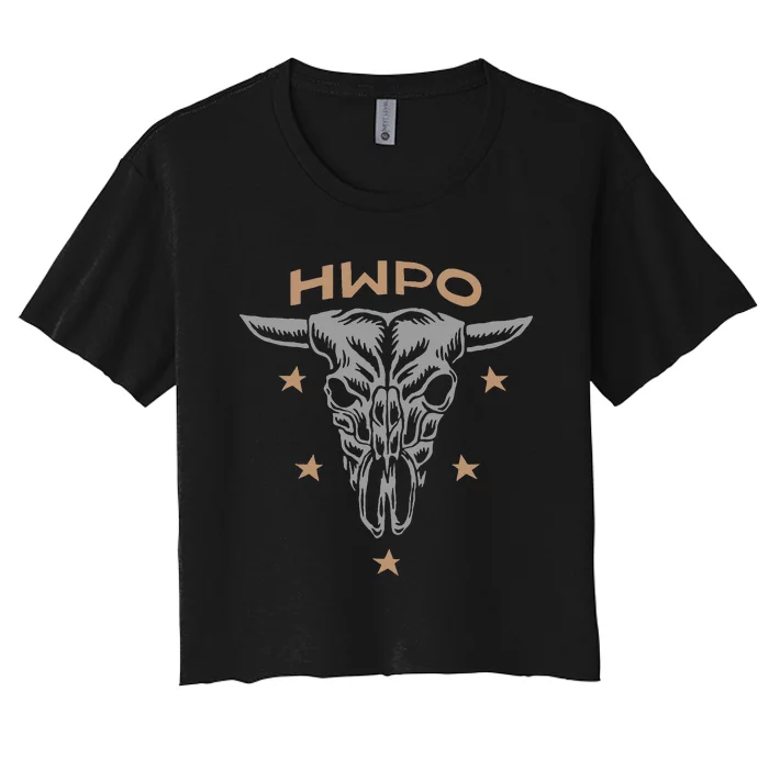 HWPO Legacy Hwpo Cowboys Cow Western Country Southern Women's Crop Top Tee