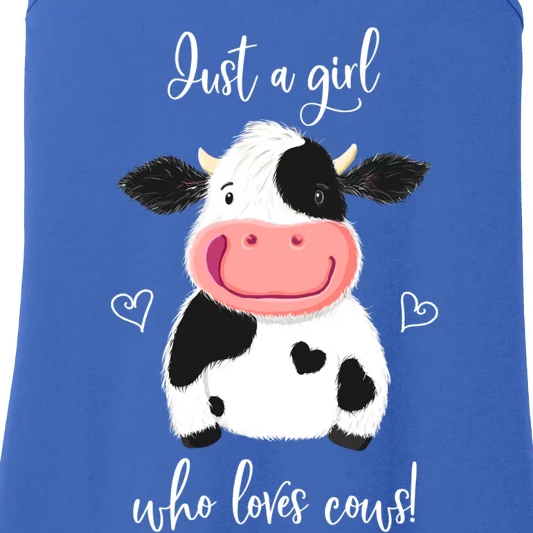 Happy Little Holstein Just A Girl Who Loves Cows Gift Ladies Essential Tank