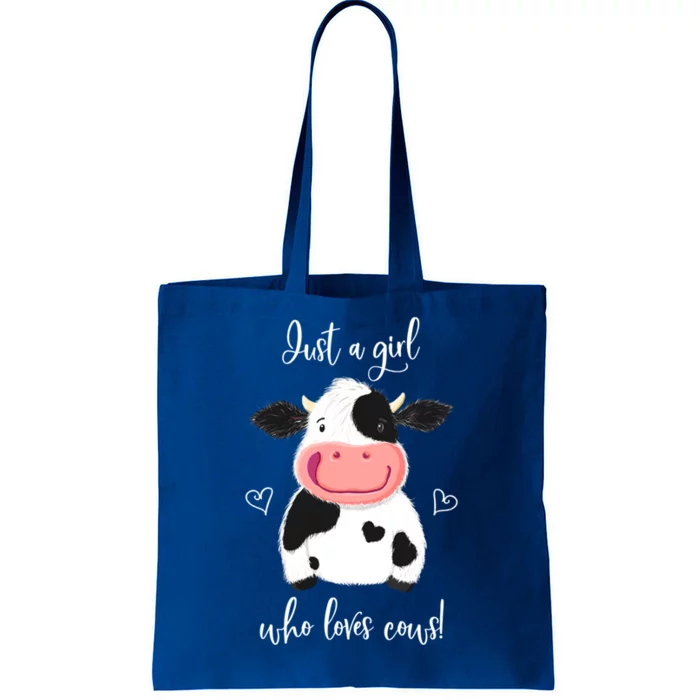 Happy Little Holstein Just A Girl Who Loves Cows Gift Tote Bag