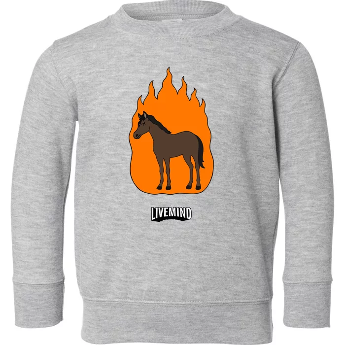 Hivemindtv Livemind Horse Toddler Sweatshirt