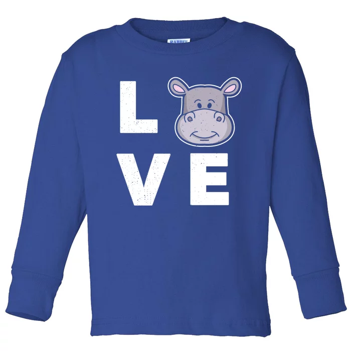 Hippo Lovers Hippopotamus Gift Funny Hippo Gift Toddler Long Sleeve Shirt