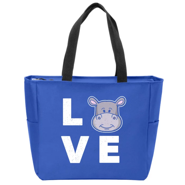 Hippo Lovers Hippopotamus Gift Funny Hippo Gift Zip Tote Bag