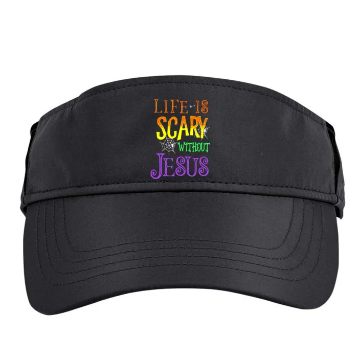 Halloween Life Is Scary Without Jesus Costume Gift Adult Drive Performance Visor