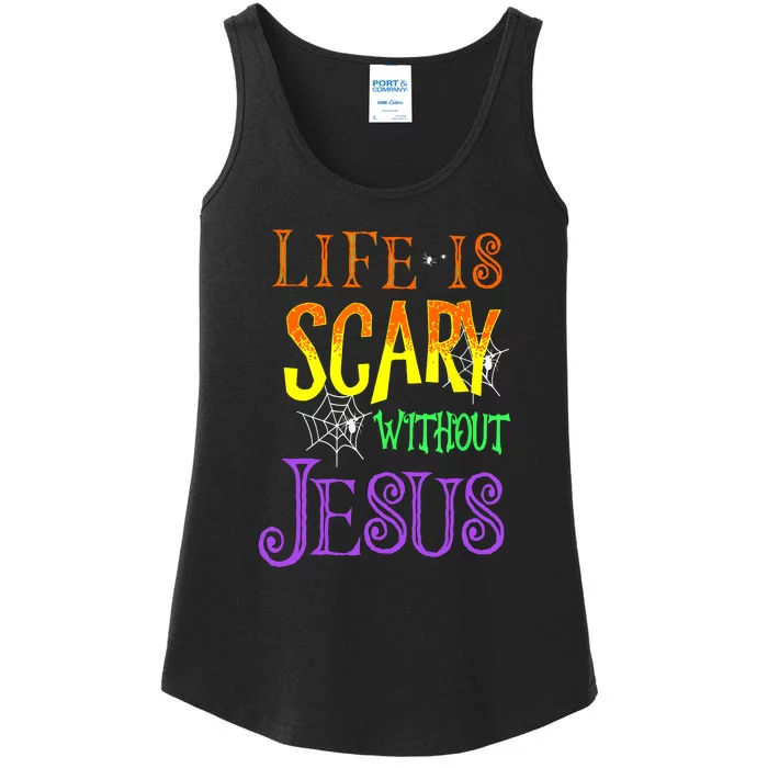 Halloween Life Is Scary Without Jesus Costume Gift Ladies Essential Tank