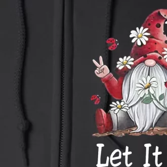 Hippie Let It Be Gnome Full Zip Hoodie