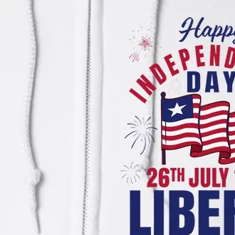 Happy Liberia Independence Day Liberia Liberian Flag Full Zip Hoodie