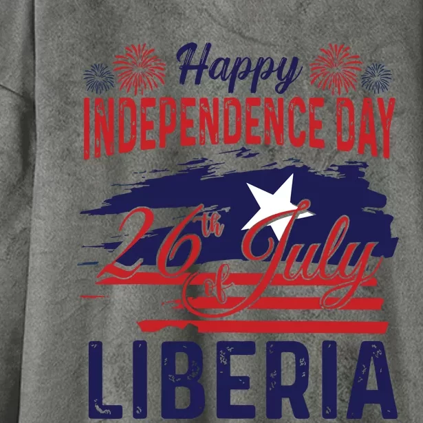 Happy Liberia Independence Day Liberia Liberian Flag Hooded Wearable Blanket