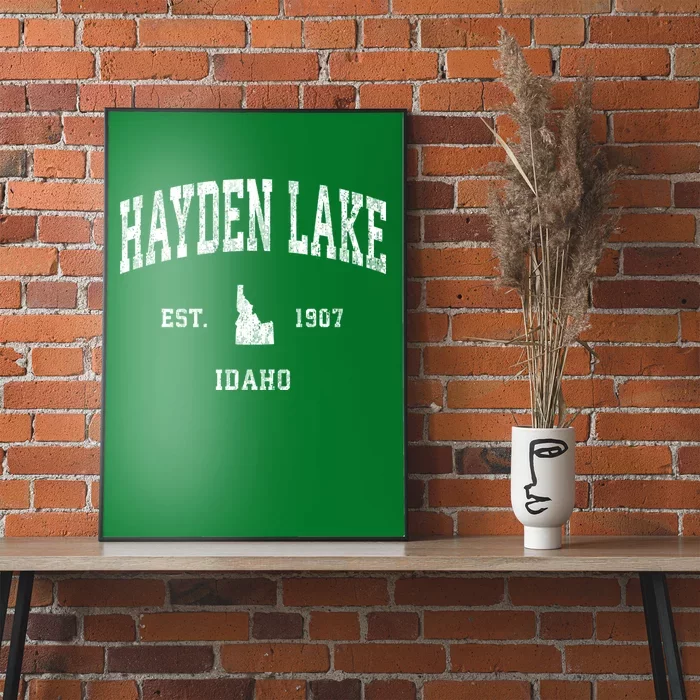 Hayden Lake Idaho Id Vintage Athletic Poster