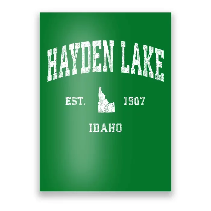 Hayden Lake Idaho Id Vintage Athletic Poster