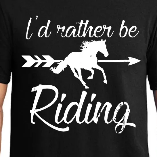 Horse Lover Id Rather Be Riding Horse Pajama Set