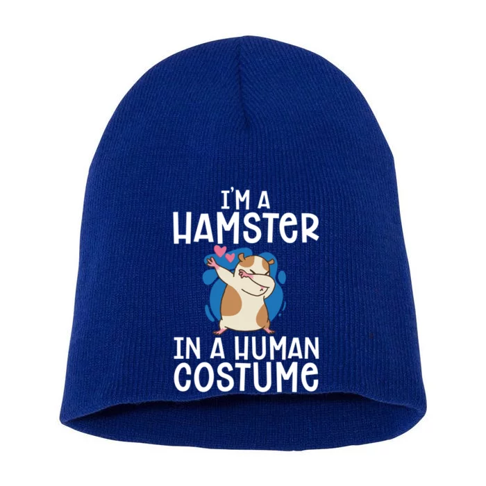 Hamster Lover I'm A Hamster In A Hu Costume Hamster Gift Short Acrylic Beanie