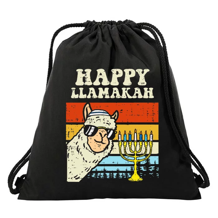 Happy Llamakah Jewish Llama Funny Hanukkah Pajamas Chanukah Drawstring Bag