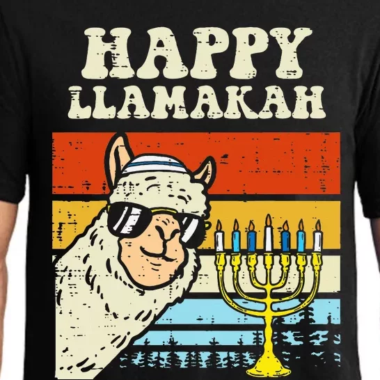 Happy Llamakah Jewish Llama Funny Hanukkah Pajamas Chanukah Pajama Set