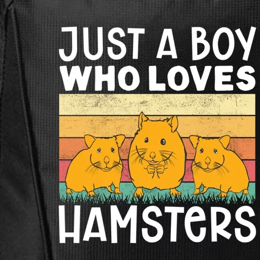 Hamster Lover Just A Boy Who Loves Hamsters Retro Hamster Gift City Backpack