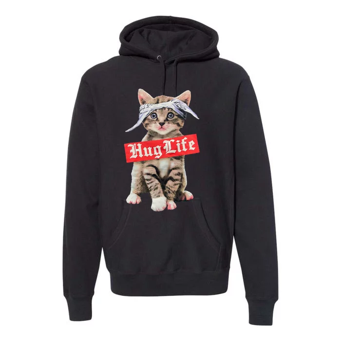 Hug Life Kitty Cat Hug Kitten Premium Hoodie