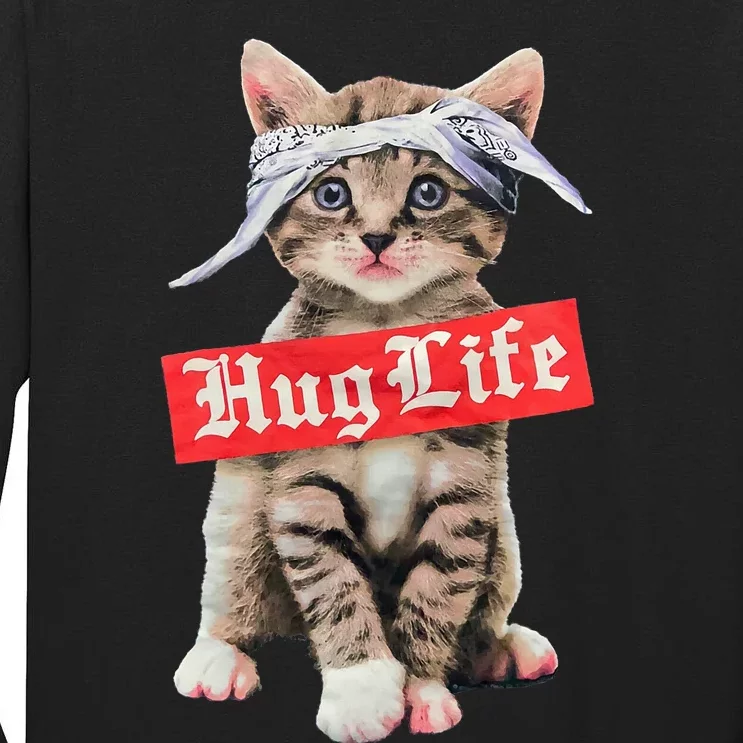 Hug Life Kitty Cat Hug Kitten Tall Long Sleeve T-Shirt