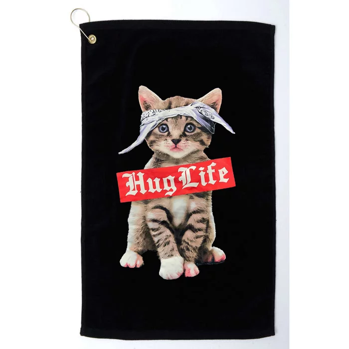 Hug Life Kitty Cat Hug Kitten Platinum Collection Golf Towel