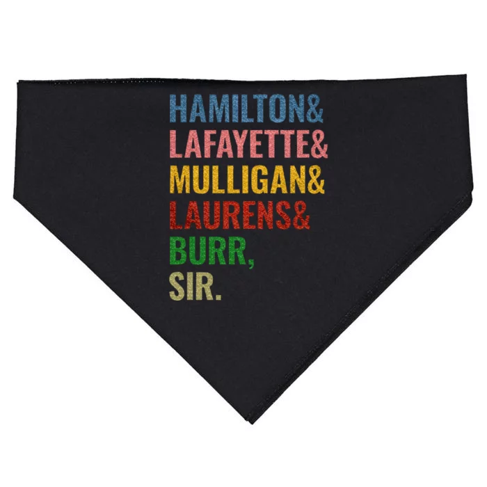 Hamilton Laurens Lafayette Mulligan Burr Sir USA-Made Doggie Bandana