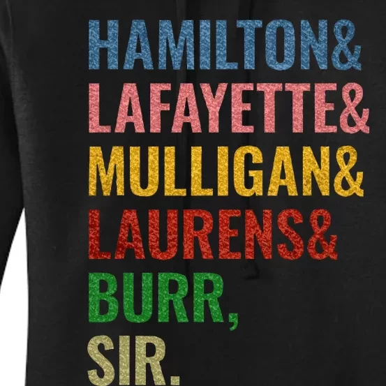 Hamilton Laurens Lafayette Mulligan Burr Sir Women's Pullover Hoodie