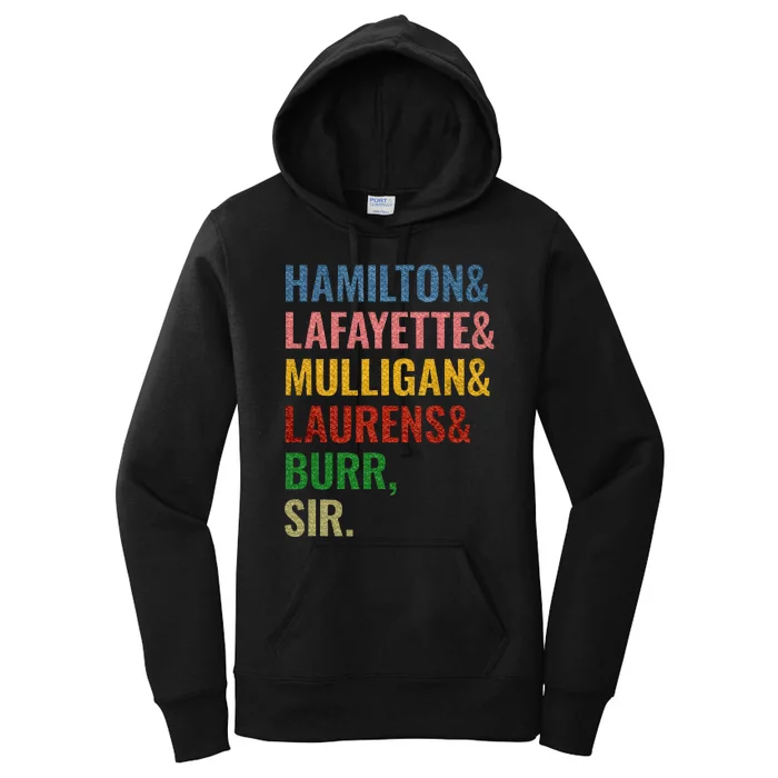 Hamilton Laurens Lafayette Mulligan Burr Sir Women's Pullover Hoodie