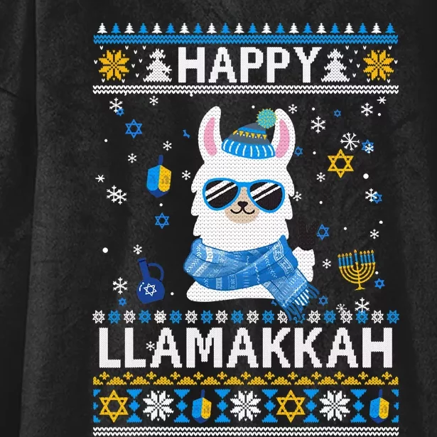 Happy Llamakkah Llama Ugly Hanukkah Sweater: Spread Holiday Joy With Festive Jew Hooded Wearable Blanket