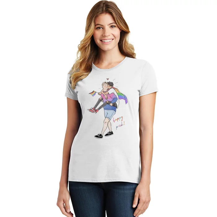 Heartstopper LGBT Lover Nick And Charlie Happy Pride Women's T-Shirt