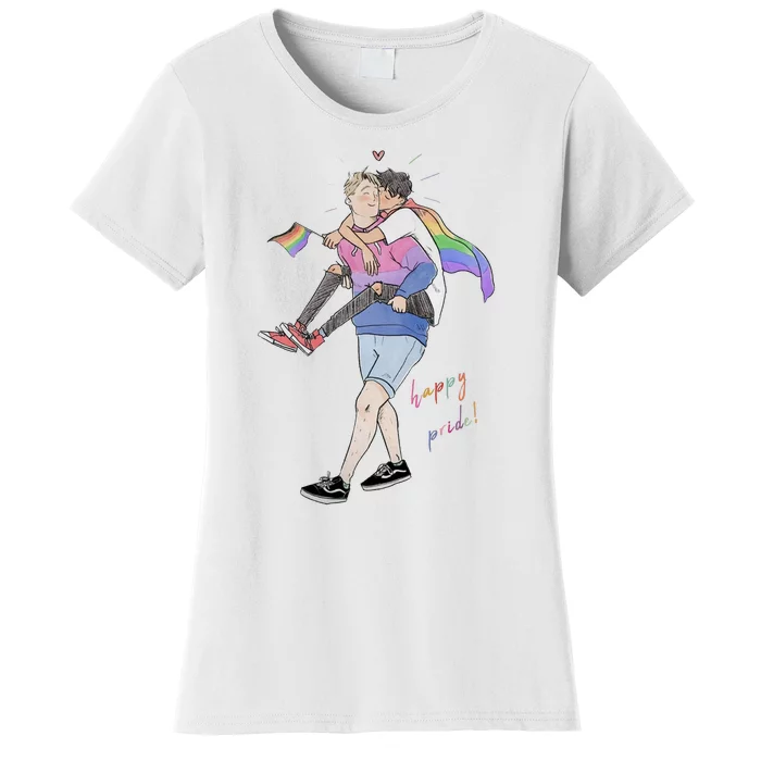 Heartstopper LGBT Lover Nick And Charlie Happy Pride Women's T-Shirt