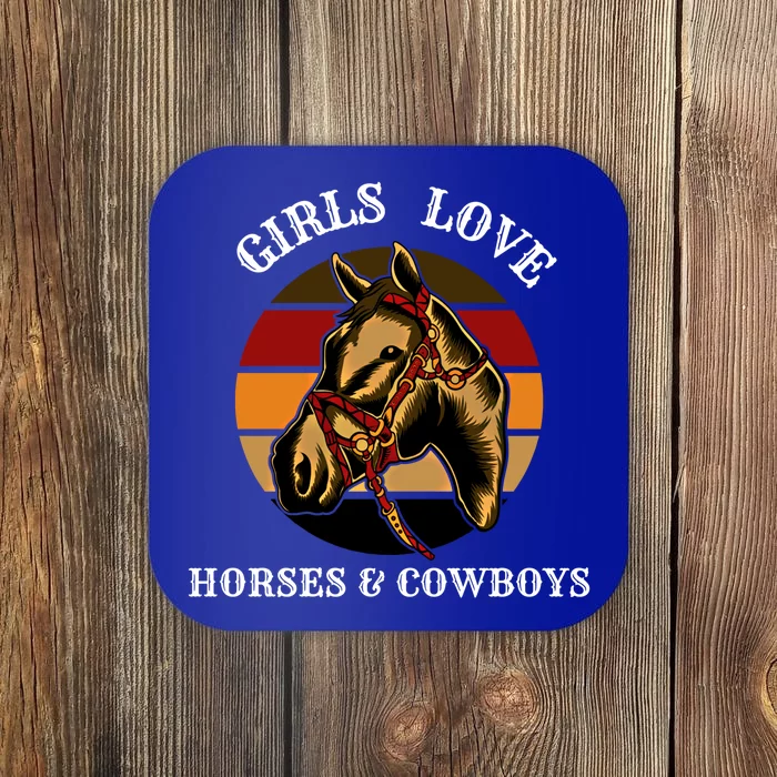 Horse Lovers  Love Horses And Cow Western Lover Gift Coaster