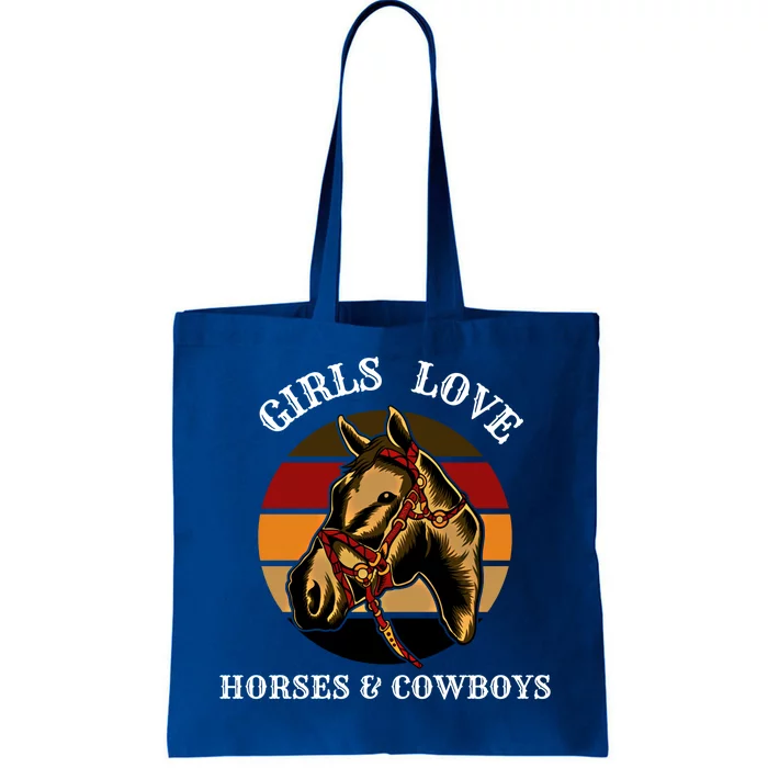 Horse Lovers  Love Horses And Cow Western Lover Gift Tote Bag