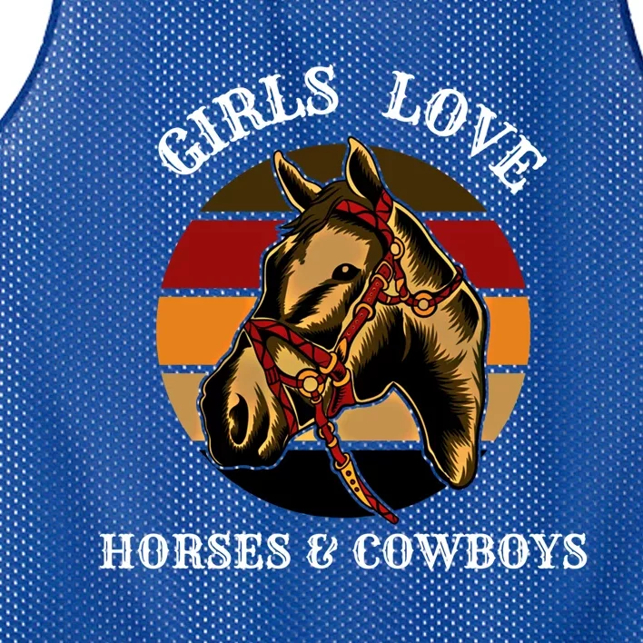 Horse Lovers  Love Horses And Cow Western Lover Gift Mesh Reversible Basketball Jersey Tank